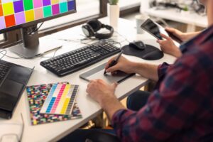 Web designer working